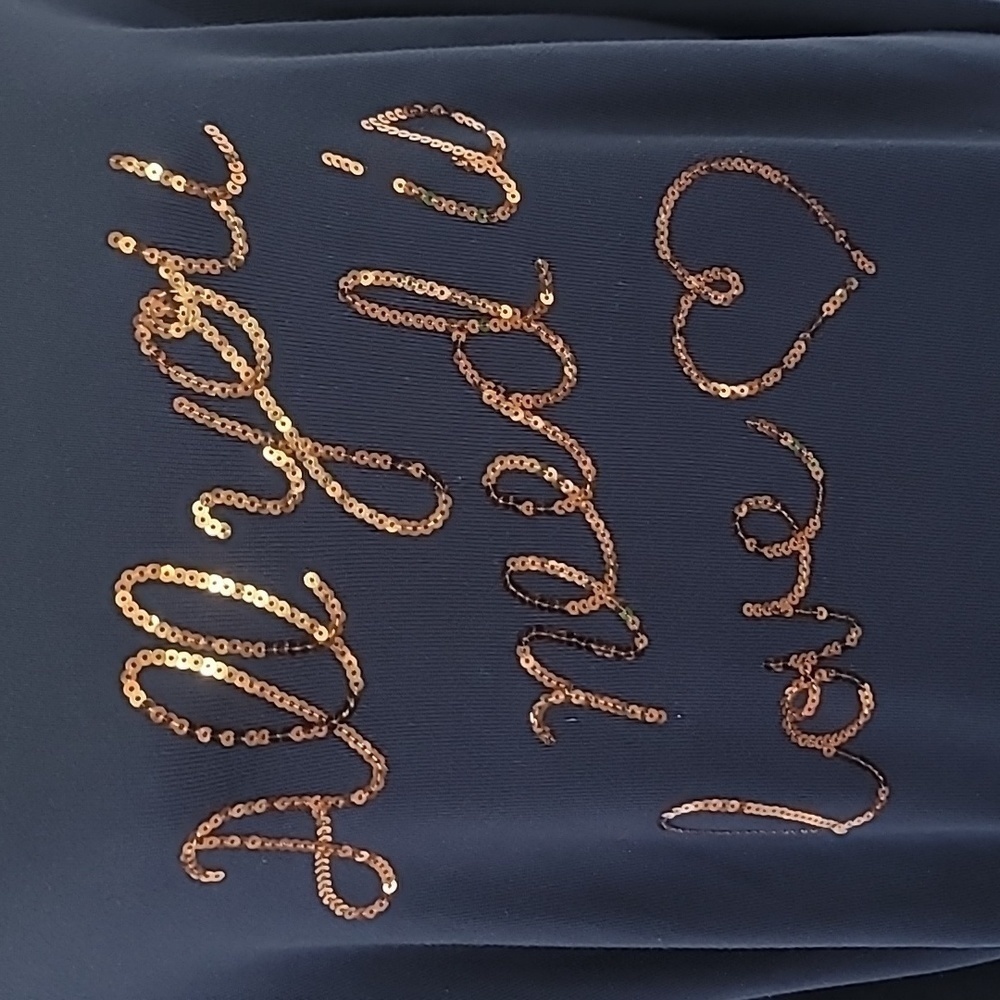 FREE with Purchase GEORGE Rose Gold Sequin Text All you need is love Knit - Picture 2 of 5